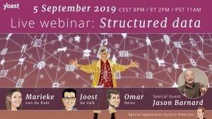 Thumbnail: Yoast Academy webinar: Structured data with Jason Barnard!