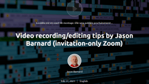 Thumbnail: Video Recording/Editing Tips by Jason Barnard