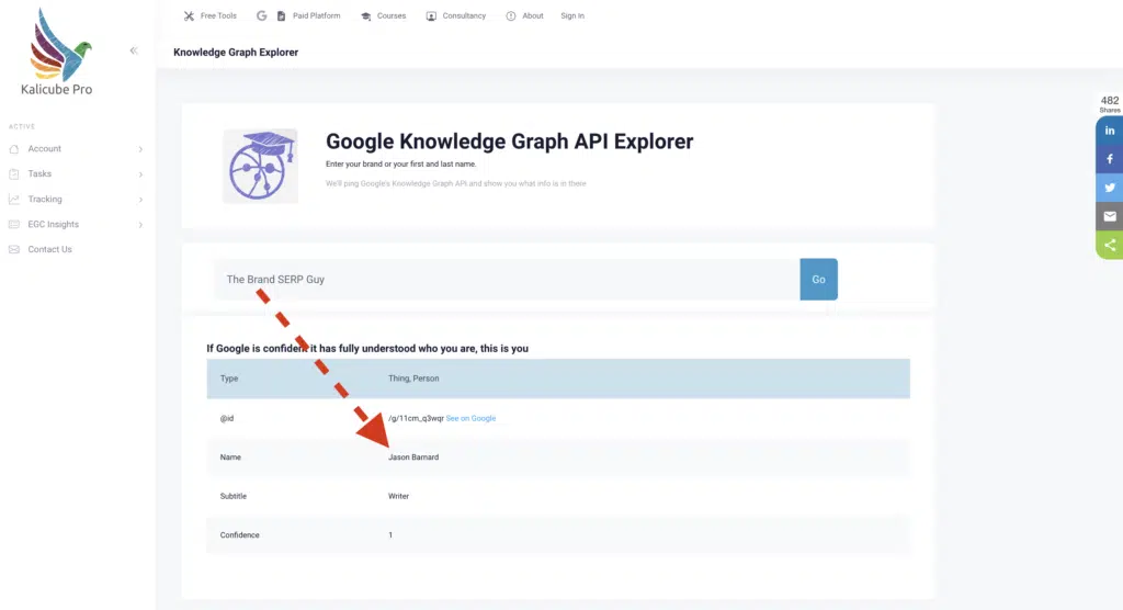 The Brand SERP Guy and Jason Barnard in the Knowledge Graph