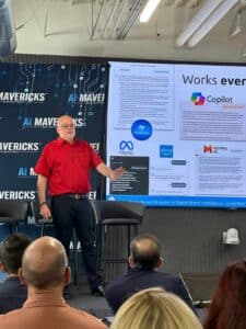 Jason Barnard speaking at the AI Mavericks March 20245