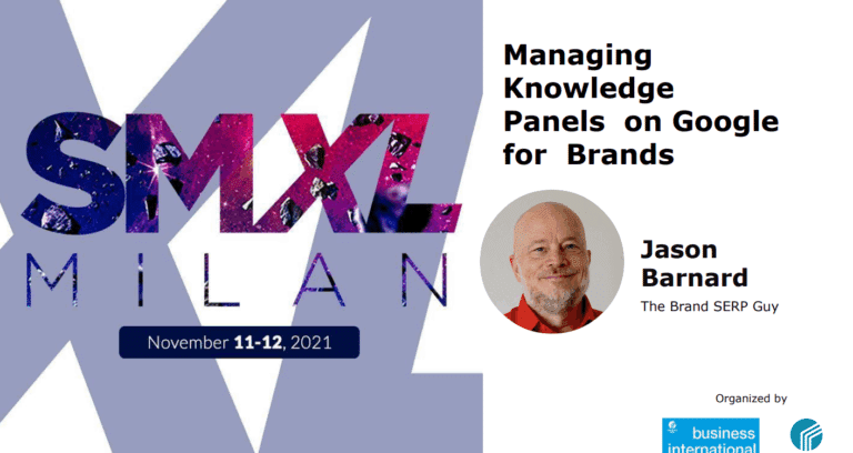 Jason Barnard at SMXL Milan 2021