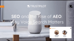 Jason Barnard at the Trustpilot Webinar: "SEO and the Rise of Answer Engine Optimization-why-voice-search-matters" 2018