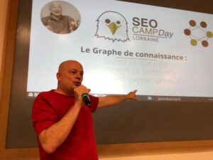 Jason Barnard presented key insights on the Knowledge Graph at SEO Camp Day Lorraine 2018