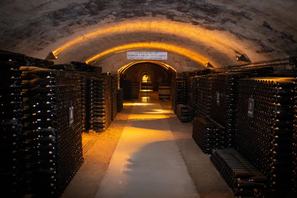 Wine cellar tour at Cave des Patriarches